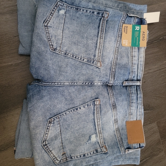 NEW...Aeropostale mens skinny taper jean R REAL ORIGINAL DEMIN stretch 32W/34L - Picture 6 of 11